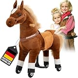 Miweba Pony Amadeus | Reitpferd auf Rollen - Pferd für Kinder - Schaukelpferd - Schaukeltier -...