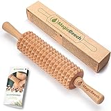 MagicBeech Massageroller aus 100% Buchenholz – Holz Massage-Rolle mit Griff Massagegerät gegen...