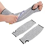 Unterarmschutz 35cm Lang Level 5 Protection Armschoner Verhindern Kratzer Gestrickte Arbeitsärmel...