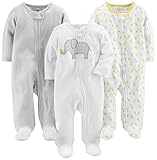 Simple Joys by Carter's Unisex Baby 3-Pack Neutral Sleep and Play Kleinkindschläfer, Hellgrau...