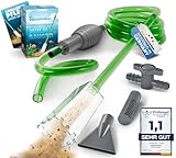 WASSERHELD - Mulmsauger Aquarium mit 3 Aufsätzen - Aquarium Wasserwechsel [3M Schlauch] - Aquarium...