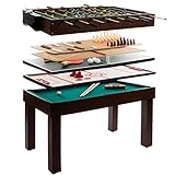 anaterra® Multispieltisch - 9 in 1, Billardtisch, Hockey, Tischtennis, Kickertisch, Shuffleboard,...