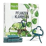 NUIA Pflanzen Klammern zum Pflanzen Binden: 50 Klammern für Pflanzen Größe M - Rankhilfe für...