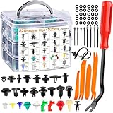 925Pcs Auto Befestigungsclips Set mit Demontage-Werkzeuge, 26 Größen Kunststoffnieten, Klammern...