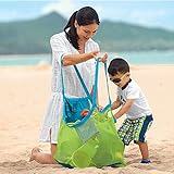 FACILLA® Kinder Aufbewahrungsnetz Aufbewahrung Netz Tasche für Sandspielzeug Strand Mode