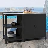 casa.pro Outdoorset Bolognano Gartenmöbelset Outdoor-Standregal und Outdoor-Schrank im Set...