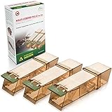 GARDIGO® Mausefalle Lebend 3er Set, Tierfreundliche Lebendfalle, Leicht zu Verwenden,...