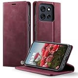 owlhold Handyhülle Motorola Moto G56 5G hülle Premium PU klapphülle RFID Lederhülle Faltbare...