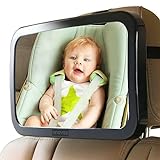Enovoe Baby-Autospiegel - Bruchsicherer, verstellbarer Rückspiegel für rückwärtsgerichtete...