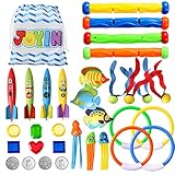 JOYIN 32 Stück Tauchen Pool Spielzeug Set enthält Tauchringe, Tauchen Sticks, Toypedo Bandits,...