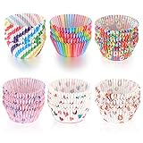 600 Stück Muffinförmchen Papier, Muffins Backförmchen, Cupcake Regenbogen Papier Fällen Liners...