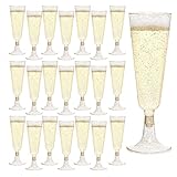 Tootesa 30 Stück Champagner Gläser,150ml Gold glitter Sektgläser Sektkelch Sektflöten Plastik...