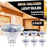 Leuchtmittel MR16 GU5.3 Halogen, 6er-Pack 12V GU5.3 35W, Leuchtmittel MR16 Warmweiß 2800K Dimmbar,...
