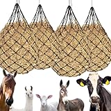AIYJWXINP 4 Stück Heunetz für Pferde Heuraufe Heunetz Engmaschig Pferd Heusack für Pferde Hay...
