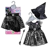 BABY born Hexenkleid mit Besen und Hexenhut, Puppenkleid für 43 cm Puppen, 836026 Zapf Creation