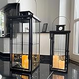 2er XXL Set Gartenlaterne Windlicht Laterne Laternen Metalllaterne Set Dekoration Außen Metall...