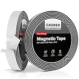 GAUDER Magnetband extra stark | Magnetstreifen extrem selbstklebend | Magnetklebeband (3m)