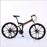 XER Mountainbike 24 Speed ​​Steel High-Carbon Stahl 24 Zoll 10-Speichen-Räder Doppelaufhebung...
