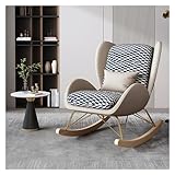 Stillschaukelstuhl Glider Chair Bequemer Schaukelsessel mit hoher Rückenlehne für das Wohnzimmer,...