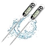 Firschoie 2 Stück Digitale Küchenthermometer, Digitales Thermometer für Lebensmittel mit langen...