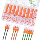 YADOBIG Kabelverbinder, 75 Stück Kabelklemmen Elektro mit Betätigungshebel, 4mm²...