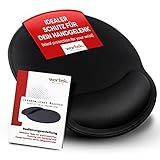 wortek Mauspad mit Gelkissen aus Memoryschaum - 23x26cm - Ergonomisches Mauspad mit...