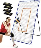 Orealla Volleyball-Rebounder-Netz, 5 Winkel, verstellbares Volleyball-Trainingsgerät,...