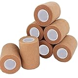 Selbstklebender Verband, 8 Rollen x 7,5cm x 4,5m Pflaster Rolle Verbandsmaterial, Elastische Binde...