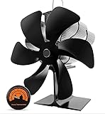 Ofenventilator Kamin Ventilator Kaminventilator mit 6 Blättern Kaminbesteck Lüfter für Kaminofen...