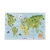 Weltkarte Babygrün Puzzle für Erwachsene Großes Puzzle für Teenager 500 Teile Spiel Kunstwerk...