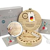 MYLILY Milchzahndose Zahnfee aus Holz | Zahnbox für Milchzähne Mädchen | Zahndose Milchzähne...