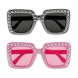 Boland - Partybrille im Set, 2 Stück, Brillen für Erwachsene, Spaßbrille, ohne Sehstärke,...