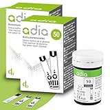 adia Blutzuckerteststreifen, 100 Stück zur Selbstkontrolle des Blutzuckers bei Diabetes