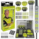 WINMAU - Professioneller Spieler - Michael Van Gerwen MvG Geschenkset - 20g Dartpfeile Metallspitze...