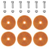 6 StückKatzenaugen Rückstrahler Rund, 60mm Katzenaugen Anhänger, Katzenaugen Reflektoren...