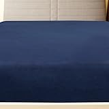 Eleganz Spannbettlaken Jersey Marineblau 140x200 cm Baumwolle - Bequem, Atmungsaktiv & Knitterarm -...