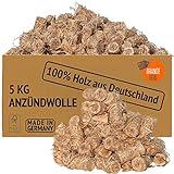 Anzünder Holzwolle 5kg (ca. 400 Stück), Kaminanzünder, Grillanzünder, Anzündwolle,...