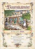 Bauernkalender 2026: Wandkalender mit Bauernweisheiten und passenden Bildern. DIN A3.