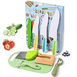 HOTUT Kinder Küchenmesser Set, 9-teiliges Kinder Sicherheit Küchenmesser, zum Schneiden und Kochen...