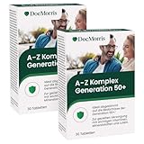 DocMorris A-Z Komplex Generation 50+ Duo – 2 x 30 Tabletten – Multivitamin mit Ginkgo, Ginseng &...