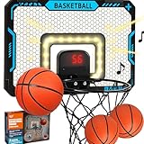 Mini Basketballkorb Indoor Kinder fürs Zimmer, Basketball Korb mit Elektronische Anzeigetafel,...
