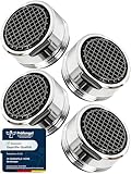 4 Stk Wasserhahn Aufsatz Strahlregler M24 Wasserfluss 5l/min - High Tech Anti Kalk Wasserhahn Sieb...