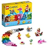 LEGO 11018 Classic Kreativer Meeresspaß, Kreativ-Set mit Bausteinen für Kinder ab 4 Jahre mit Wal,...