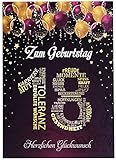Libetui Cards Liebevolle Glückwunschkarte 18 Geburtstag Karte 18 Jahre einzigartig Geburtstagskarte...