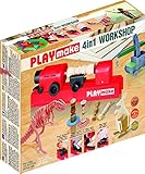 PLAYMAKE - 4in1 Workshop - Werkzeug Kinder - Holz-Bearbeitung Werken Basteln