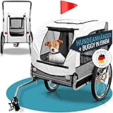 PFOTENGUT® 2-in-1 Hundeanhänger für Fahrrad [für kleine & große Hunde bis 40 kg] - gemütlicher...