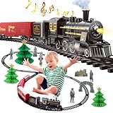 Aragallant Elektrische Eisenbahn Kinder, Retro Zug Elektrisch, Dampfzug Spielzeug, Legierung...
