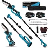 panthem Akku Hochentaster Ast Kettensäge Profi-Astsäge für Makita 18V, 2 IN 1 Mini 6 zoll Akku...