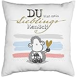 Sheepworld Kissen Motiv 'Mensch' | Zierkissen, Polyester, 40 cm x 40 cm | Kissen mit Spruch | 46951