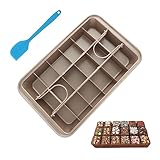 DAJAVE Brownie Backform Backblech Brownie mit Trennwänden und Spatula, 31x20x4 cm, Antihaft Brownie...